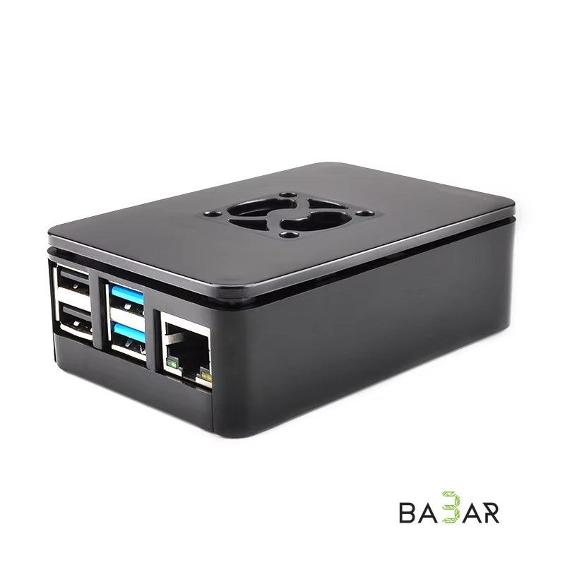 Корпус для Raspberry Pi 4 из ABS-пластика, чёрный