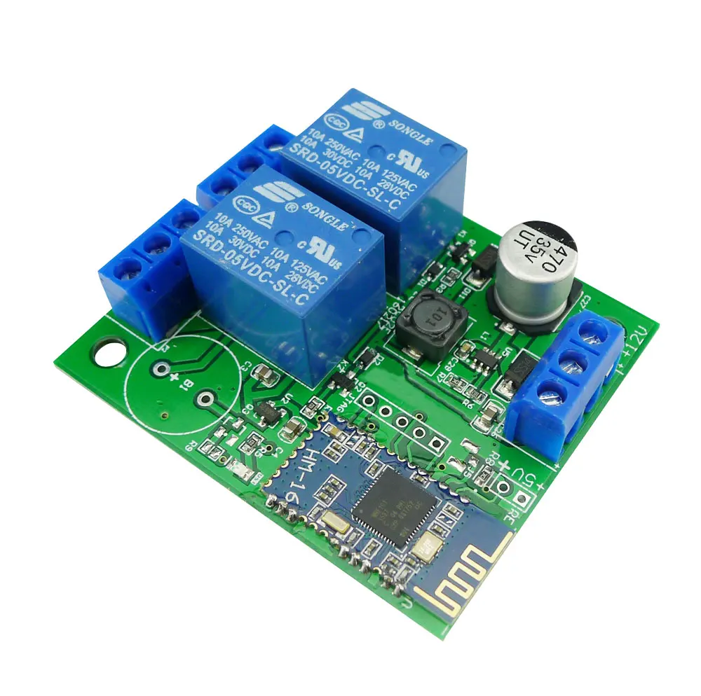 2 канальный релейный модуль Bluetooth 4,0 переключатель BLE для Apple телефона Android IOT