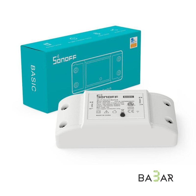 Умный Wi-Fi выключатель SONOFF Basic R2, 10 А, eWeLink