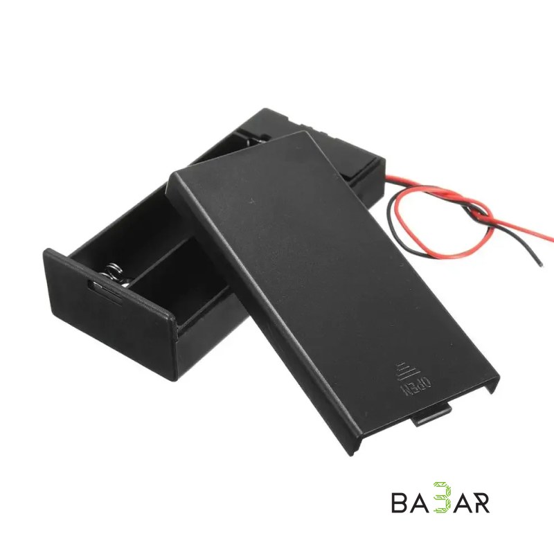Батарейный отсек 2×18650 с крышкой и выключателем, 7,4 В