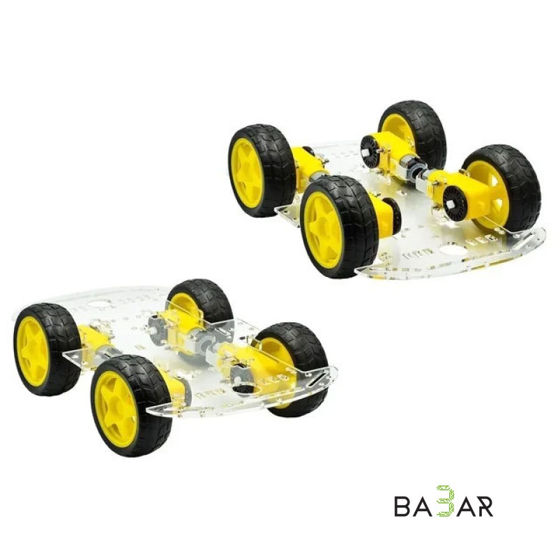 Платформа-шасси 4WD, 1-этажная, для робота на Arduino