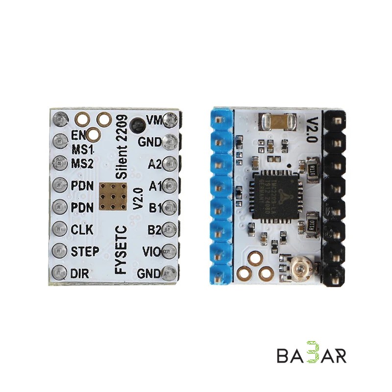 Драйвер шагового двигателя TMC2209 v2.1, ультратихий, до 2.0 А RMS, UART