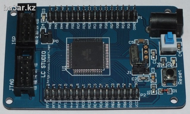 Отладочная плпта ATmega128, минимальная система.