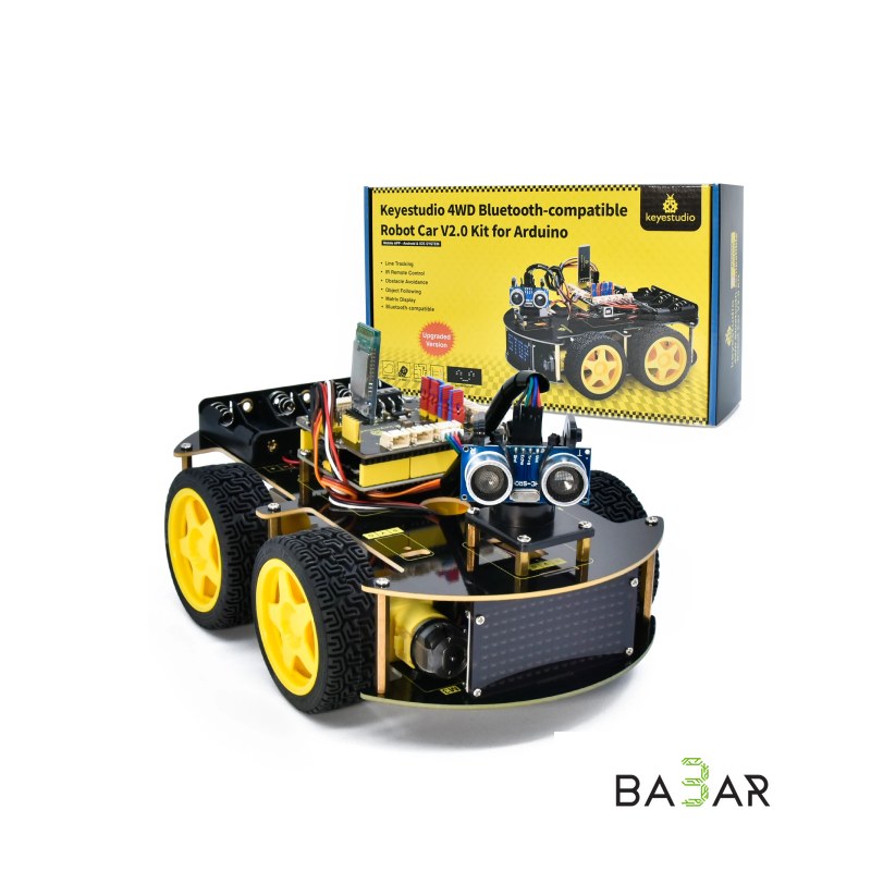 Keyestudio 4WD V2.0 умный робот-автомобиль для Arduino, DIY-набор