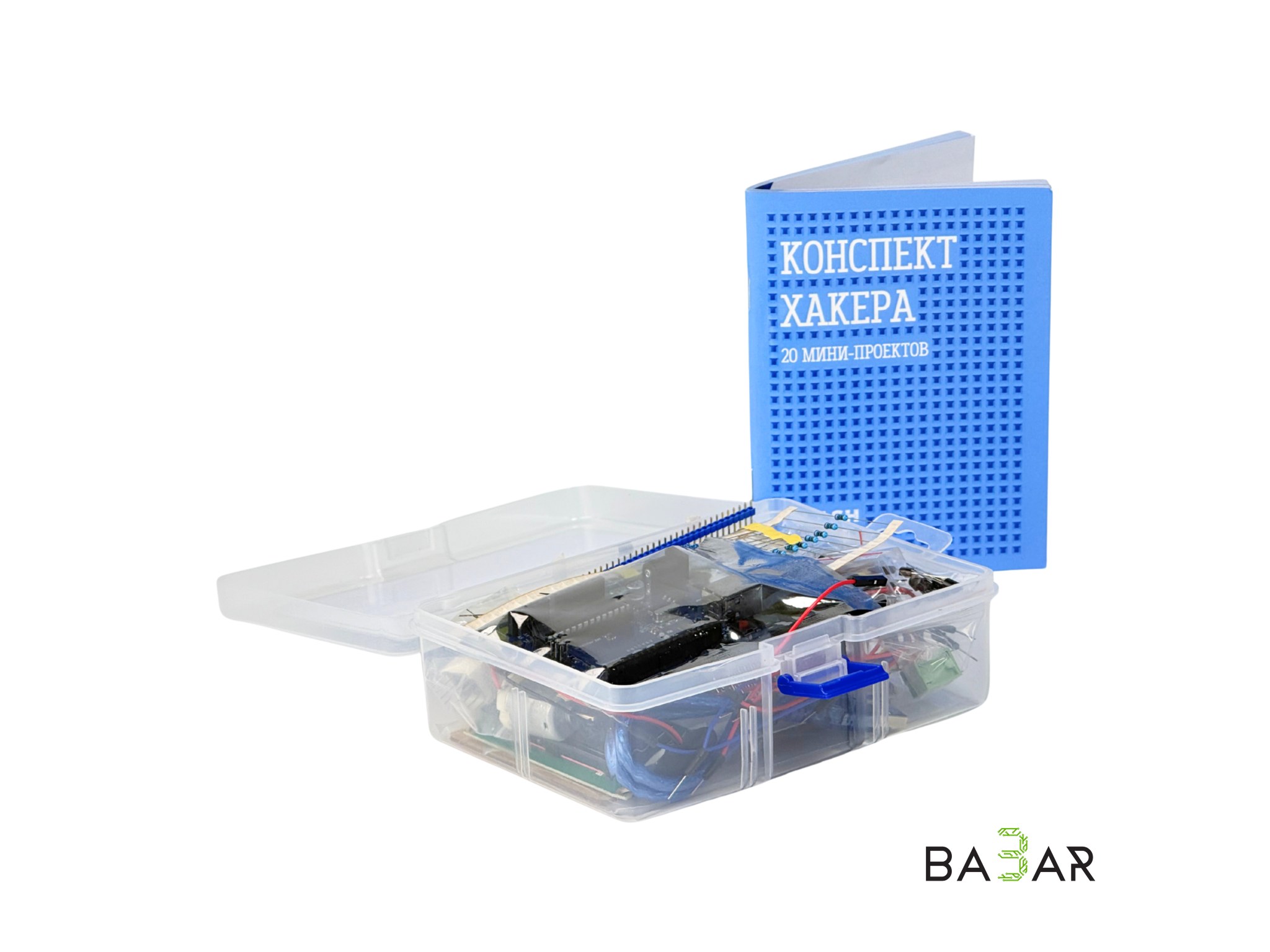 Стартовый набор электроники Qurastyr на Arduino Uno с обучающей брошюрой (20 проектов)