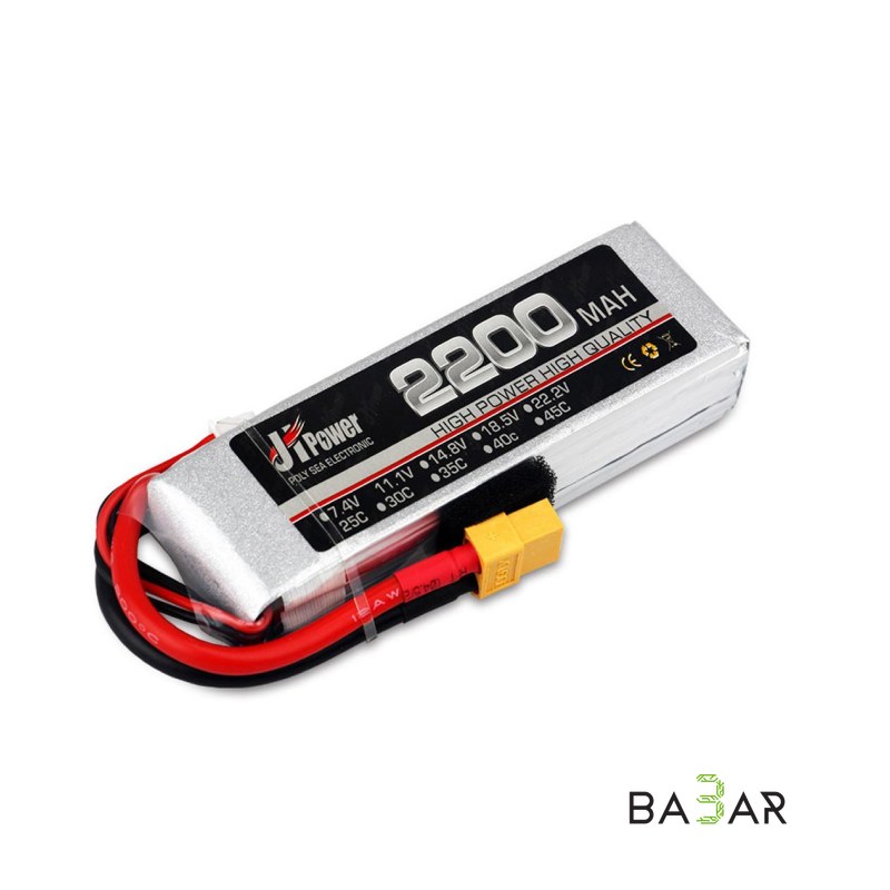 Аккумулятор Li-Po 7.4V 2200mAh 35C (2S) для дронов, RC и страйкбола