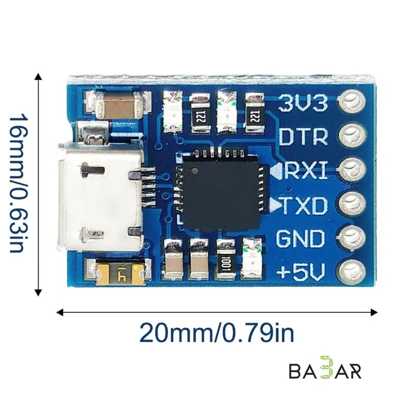 CP2102 переходник USB/TTL с разъемом микро-USB