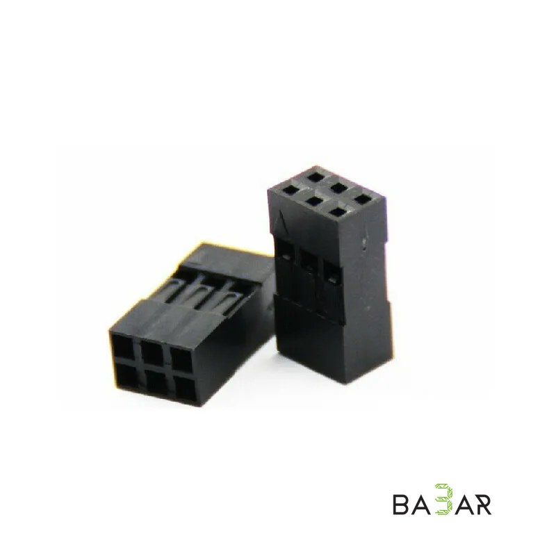 Корпус разъёма Dupont 2x3 pin 2.54 мм BLD-6