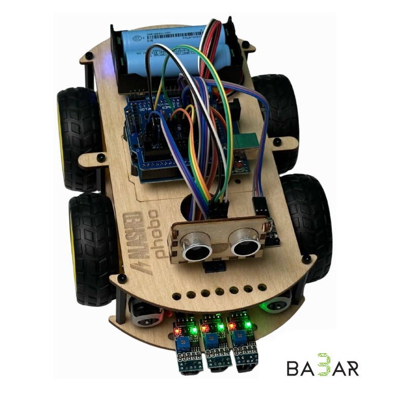 Набор-конструктор робота-машинки Phobo Arduino 4WD BT Smart Car Kit V2.0