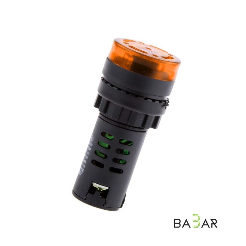 Светозвуковой индикатор AD16-22SM 12В жёлтый, IP65