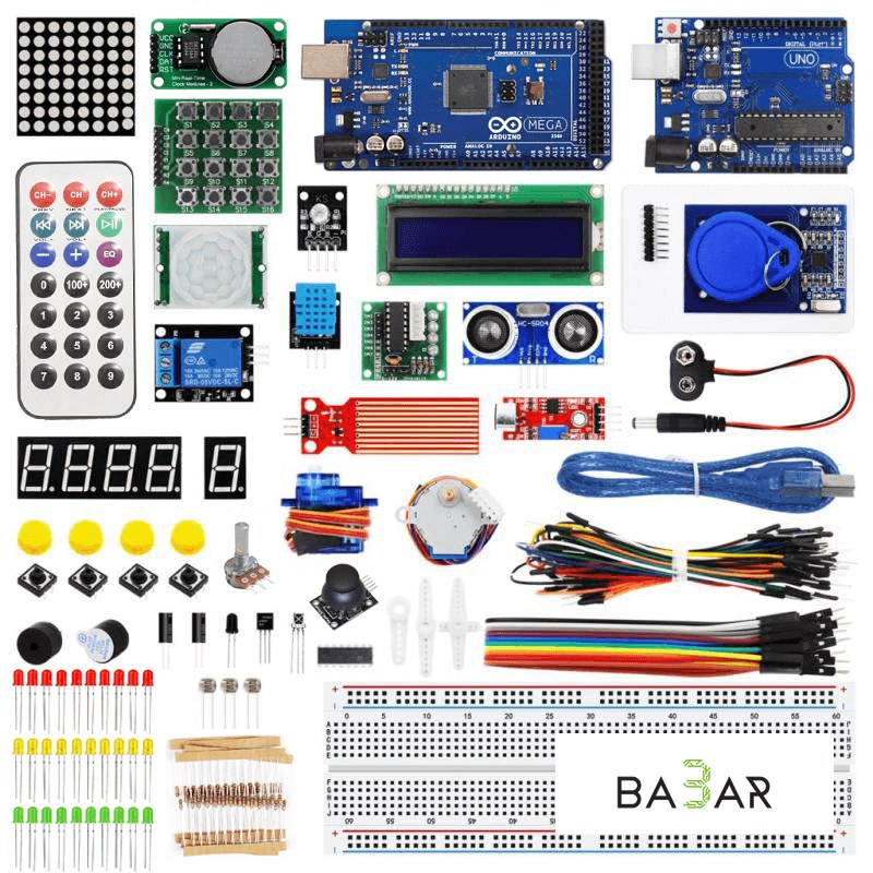 Arduino Стартовый набор «Красный»: Uno R3 и Mega 2560, датчики, RFID