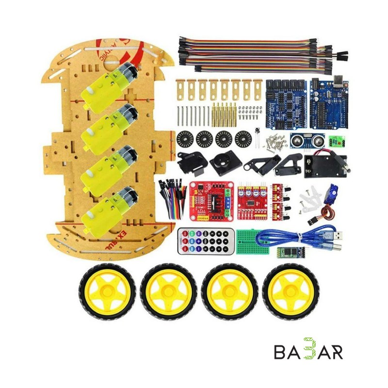 4wd bluetooth многофункциональный умный набор для arduino robot education uno r3 starter kit