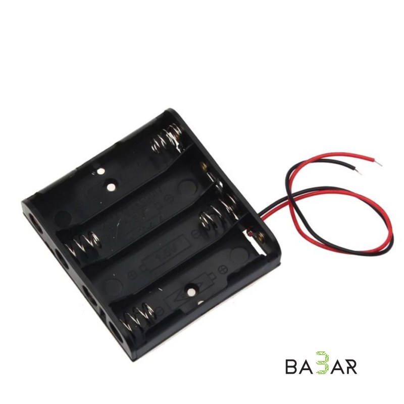 Батарейный отсек 4xAA — держатель для четырёх элементов питания AA для Arduino