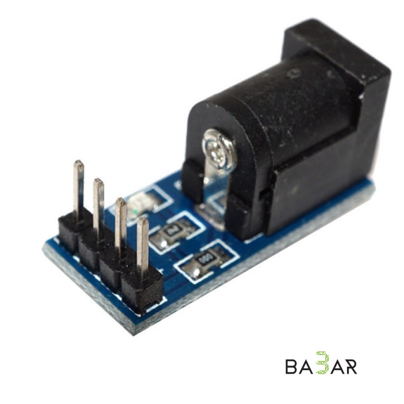 Разъём питания DC 5.5x2.1 мм на плате для Arduino