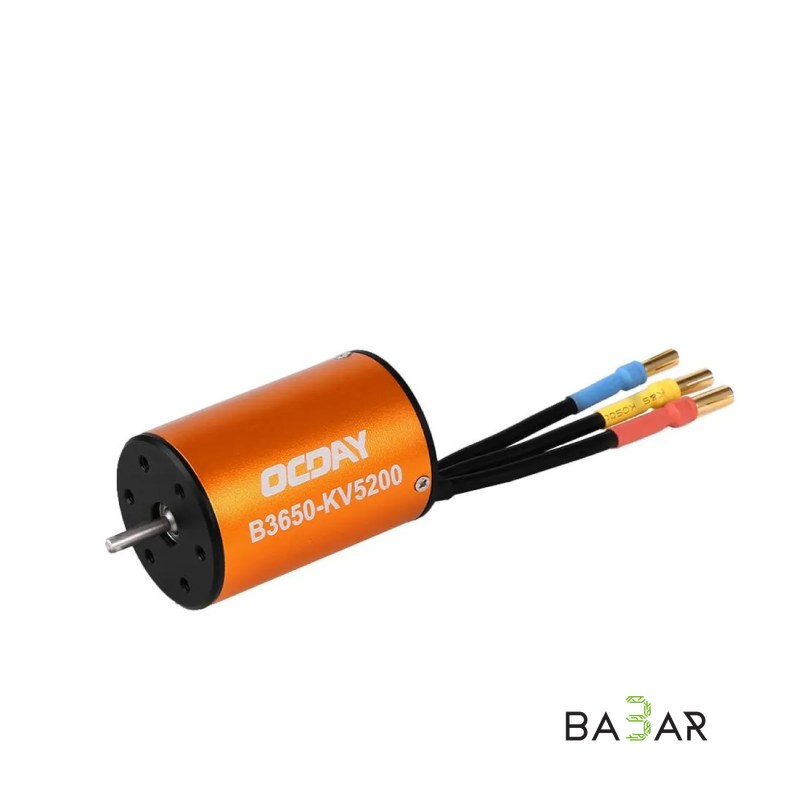 Бесщёточный двигатель OCDAY B3650 5200KV 4P бессенсорный для RC 1:10