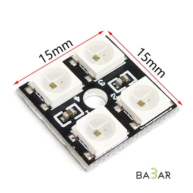 Матрица адресных RGB светодиодов WS2812 2x2 (4 шт), 5В