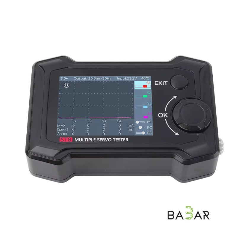Серво-тестер ToolkitRC ST8 8-канальный, TFT 2.4", 7-28V