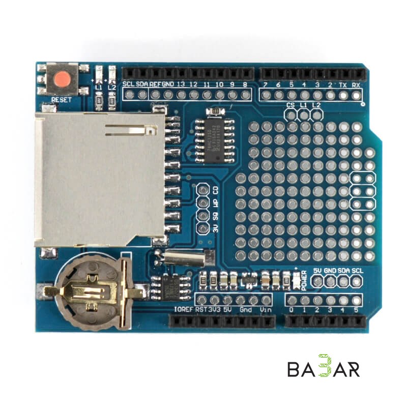 Дата-логгер шилд для Arduino с слотом SD и часами реального времени