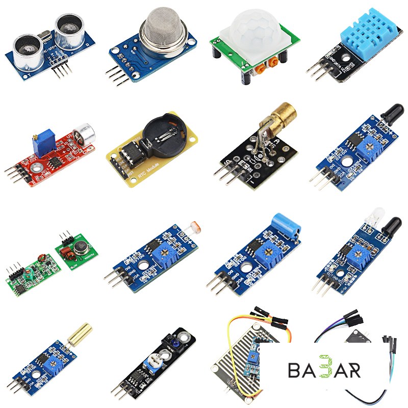 Набор из 16 датчиков и модулей для Arduino и Raspberry Pi
