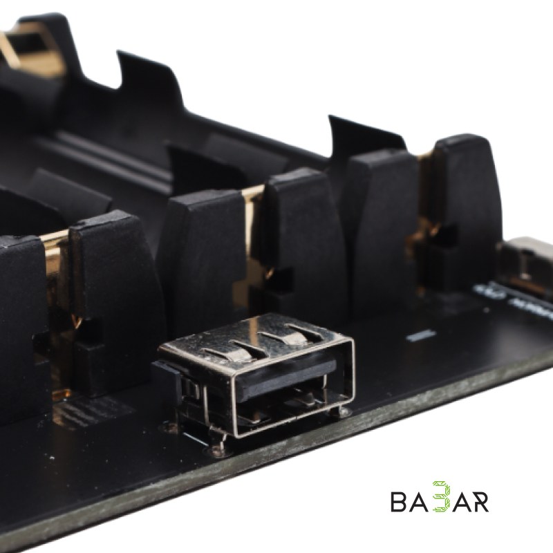 Модуль зарядки 4x18650 с функцией повербанка, вход/выход 5В 3А Micro-USB/USB-A