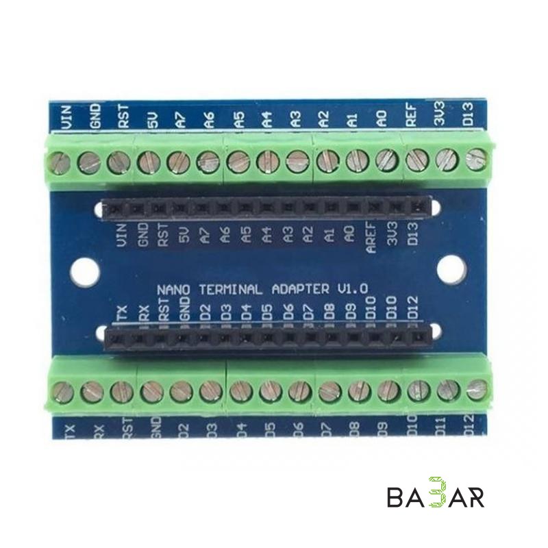 Arduino Nano Shield HW-152 — терминальный адаптер с винтовыми клеммами