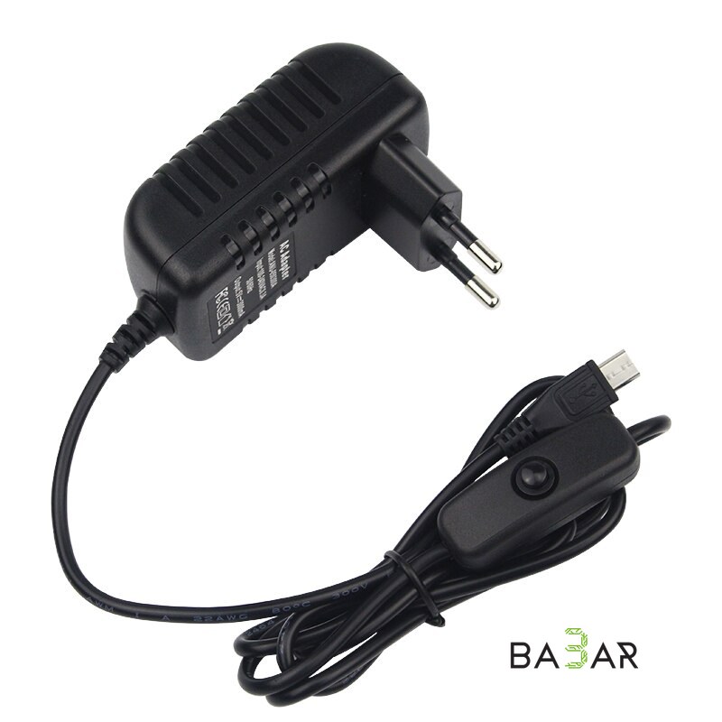 Блок питания для Raspberry Pi 3: 5 В, 3 А, Micro USB