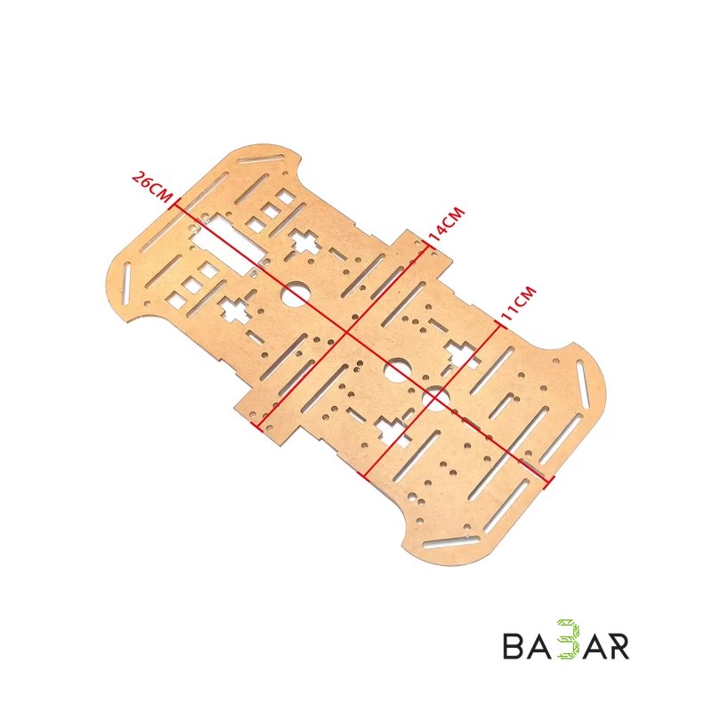Платформа-шасси 4WD 2024, 2-этажная, для робота на Arduino