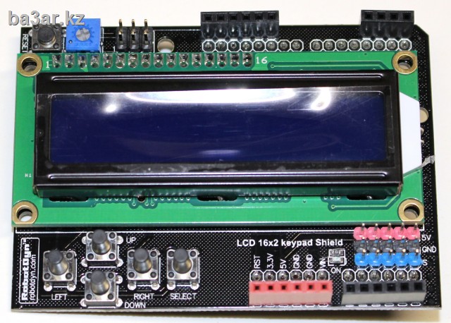 LCD шилд для Arduino, 5 кнопок + LCD1602 (синяя подсветка)