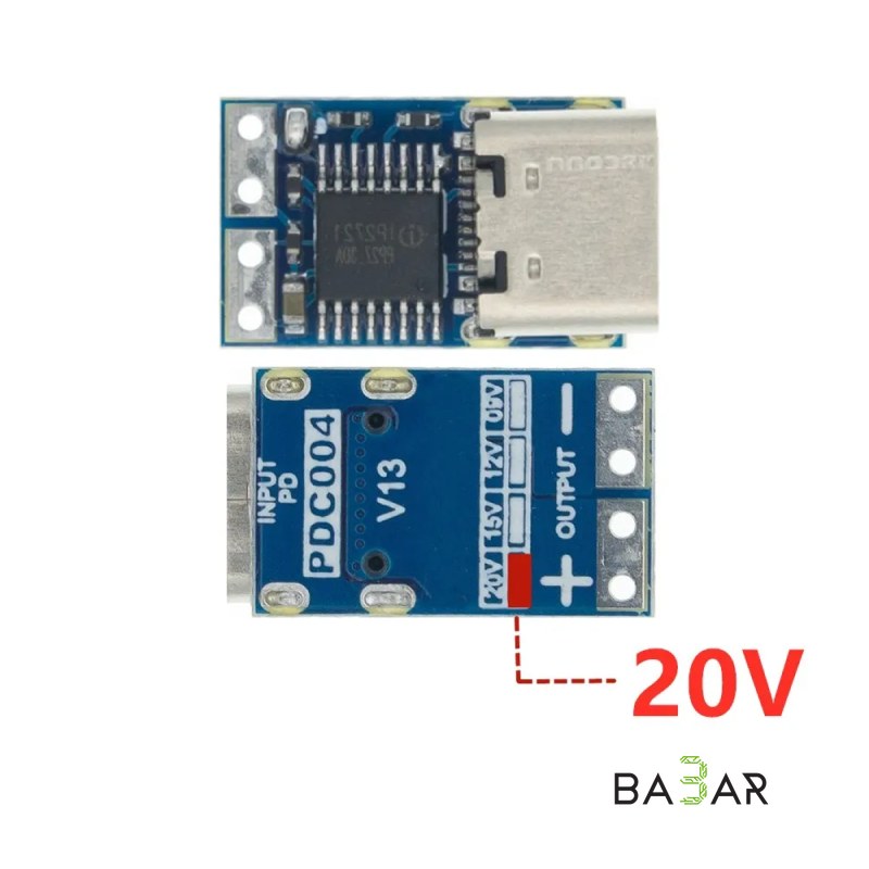 PD-триггер обманка PDC004 IP2721, удлинитель DC, 20В Type-C