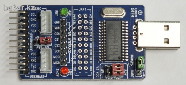 CH341A конвертер с USB на I2C/IIC/SPI/UART/TTL/ISP, адаптер EPP/MEM