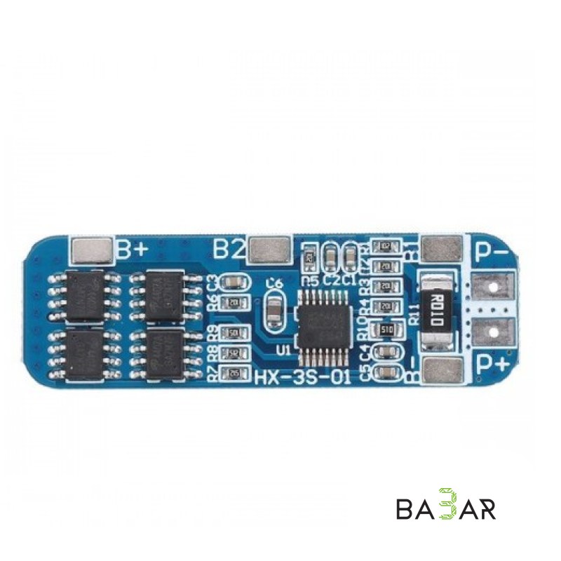 Плата контроля заряда/разряда Li-Ion аккумуляторов 3S, 10A (HX-3S-01)