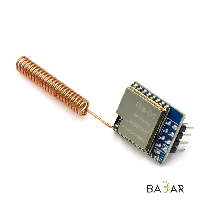 Радиомодуль LoRa SX1278 RA-01, 433 МГц, SPI, с пружинной антенной