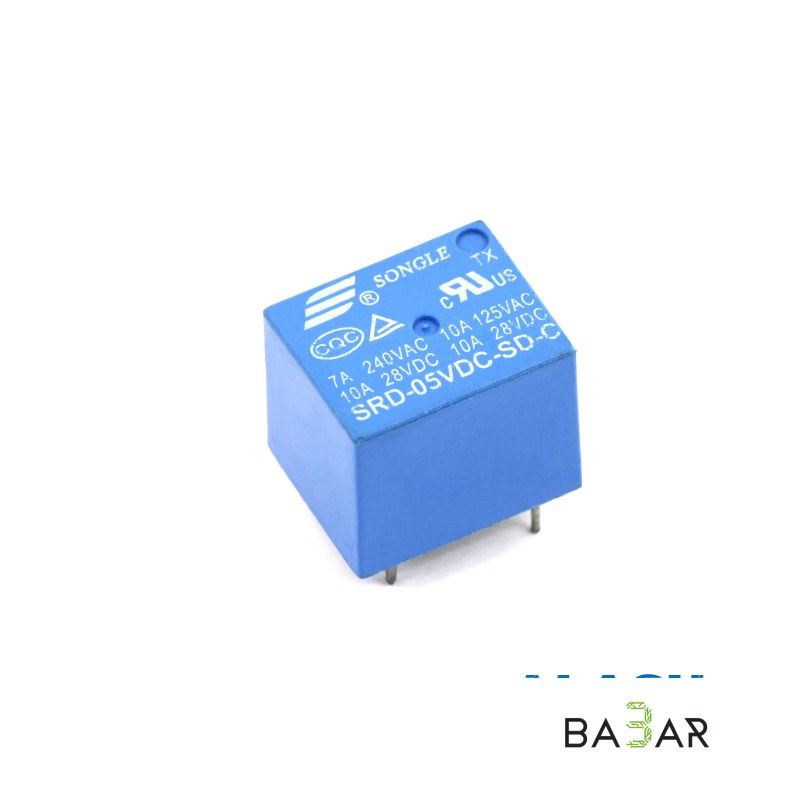Реле SRD-05VDC-SL-C 5В Songle, 10А, 1 группа на переключение