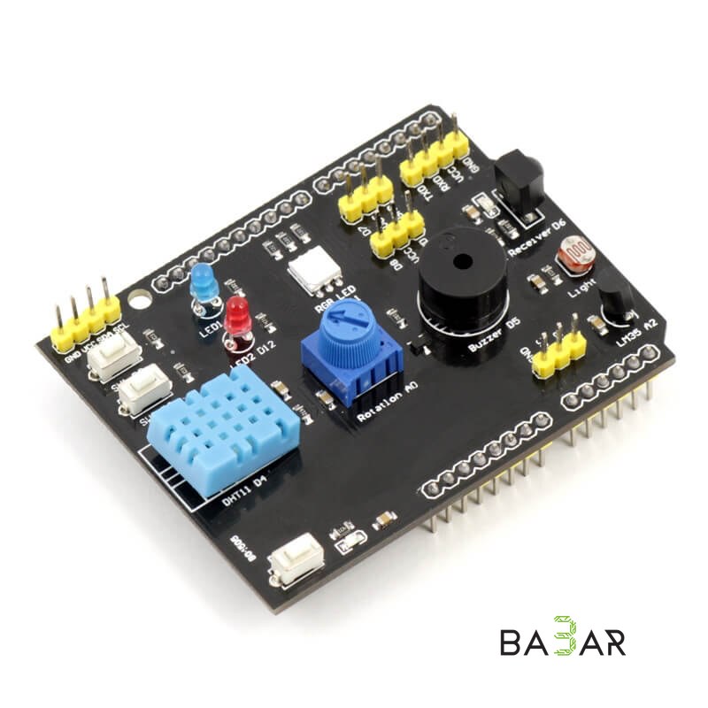 Многофункциональный шилд с DHT11 и LM35 для Arduino Uno и Mega