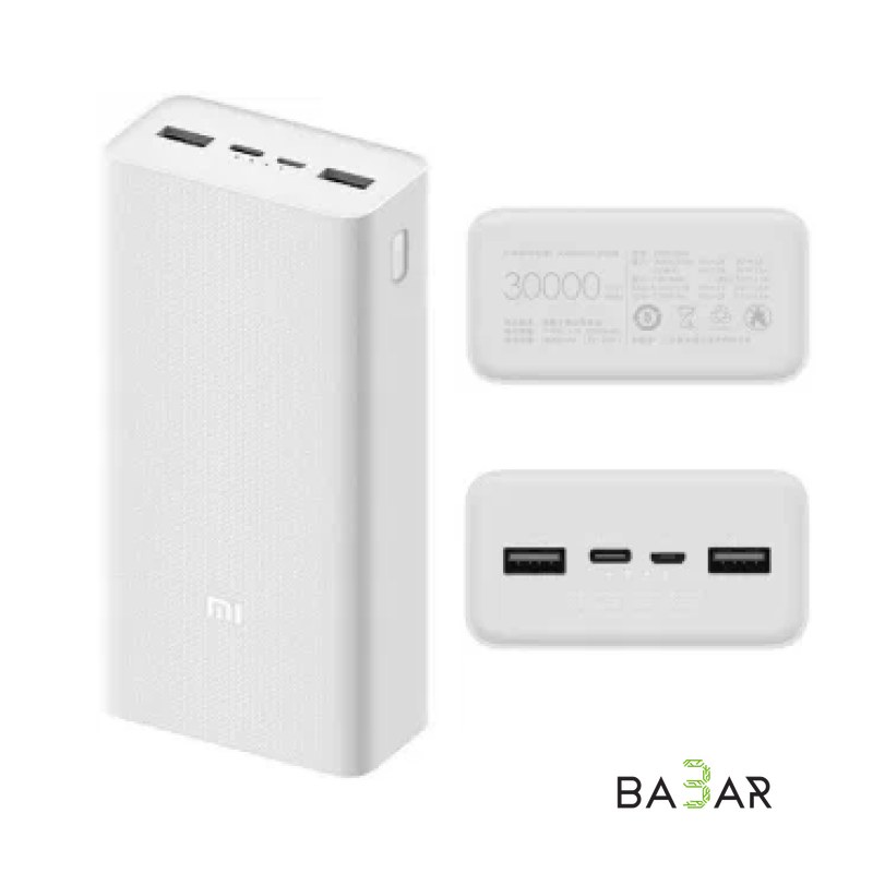 Внешний аккумулятор Xiaomi Mi 30000 мАч (PB3018ZM), быстрая зарядка