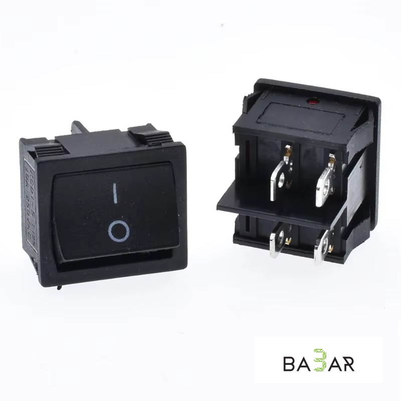 Клавишный переключатель KCD1-5 T125 21×25 мм, 10 А 250 В AC