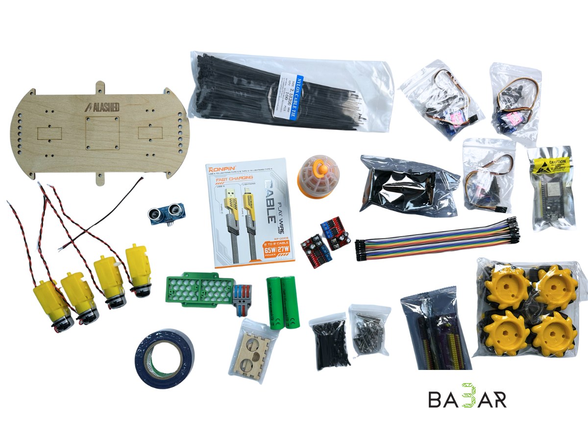 Набор робота-машинки Phobo ESP32 4WD BT Smart Car kit V3.0 с колёсами Mecanum