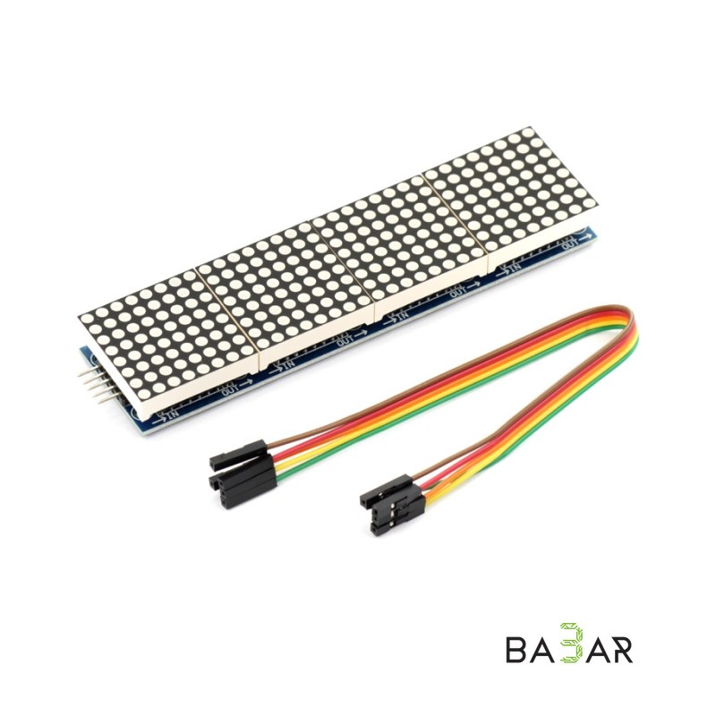 Микроконтроллер MAX7219 для Arduino 8x8, светодиодный дисплей 4 в 1 с модулем точечной матрицы, рабочее напряжение 5 В