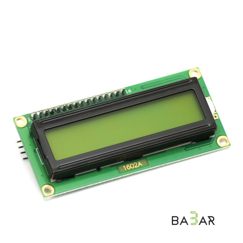 Дисплей LCD1602 с I2C, 16×2 символов, зелёная подсветка