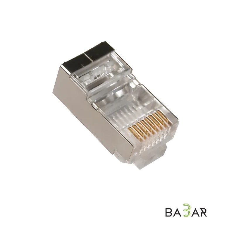 Экранированный коннектор RJ-45 AMP Cat6e (8P8C, позолота)