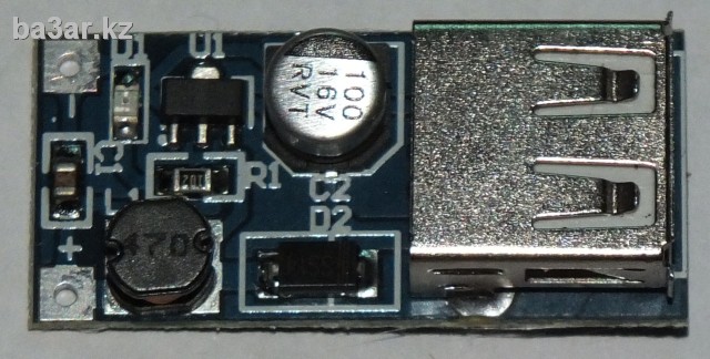 Повышающий DC-DC преобразователь для USB зарядных устройств (вход 0,9-5В)