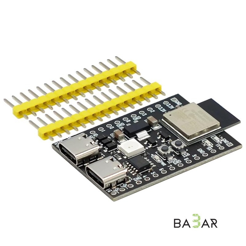 Плата разработки ESP32-C3 с Wi-Fi и Bluetooth 5 (LE), два порта USB Type-C