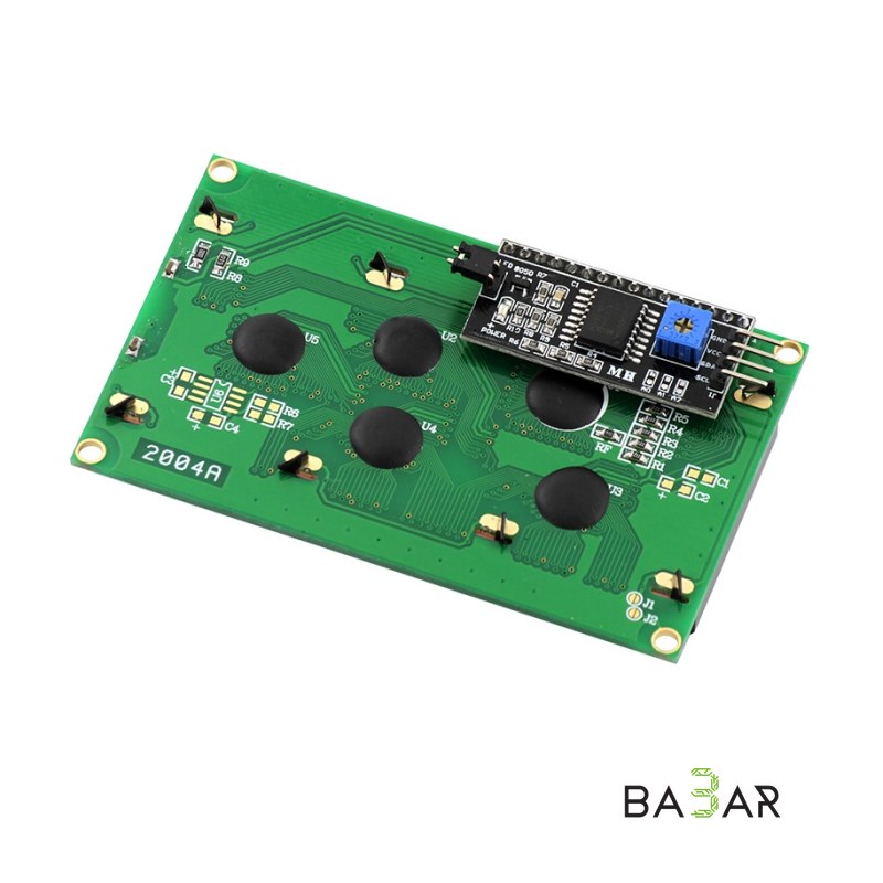 Дисплей LCD2004 с I2C, 20×4 символов, синяя подсветка