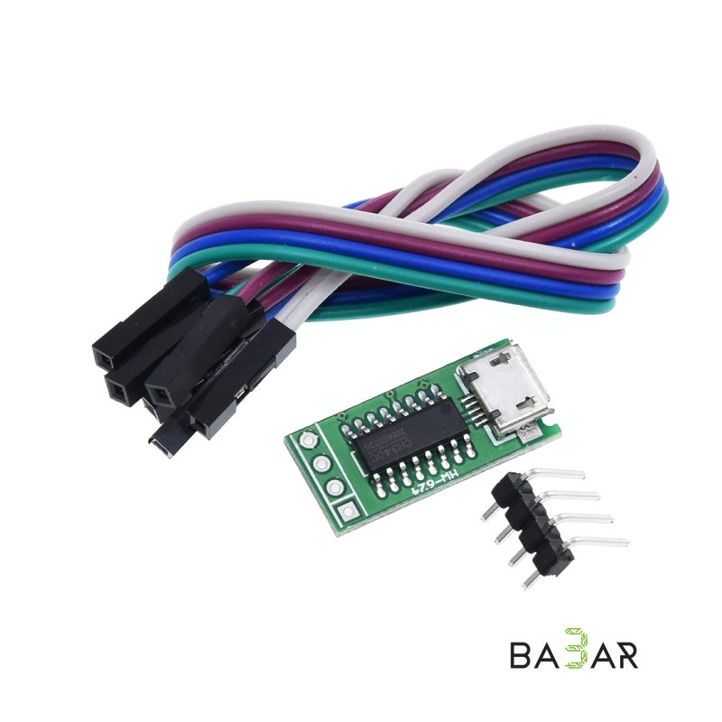 Модуль USB-TTL на CH340C, Micro USB, преобразователь для прошивки