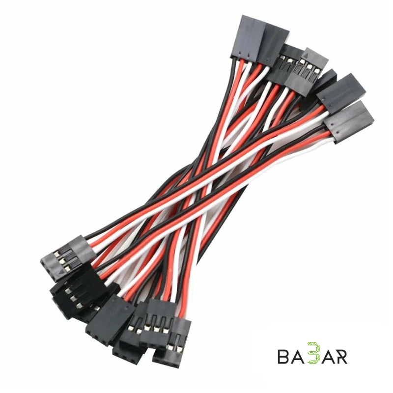 Удлинительный кабель 30 AWG 150 мм для авиамоделей, разъёмы Futaba/JR