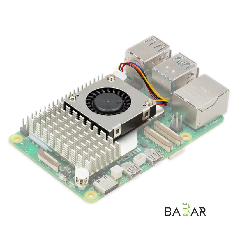 Активный кулер Raspberry Pi 5 с радиатором и вентилятором