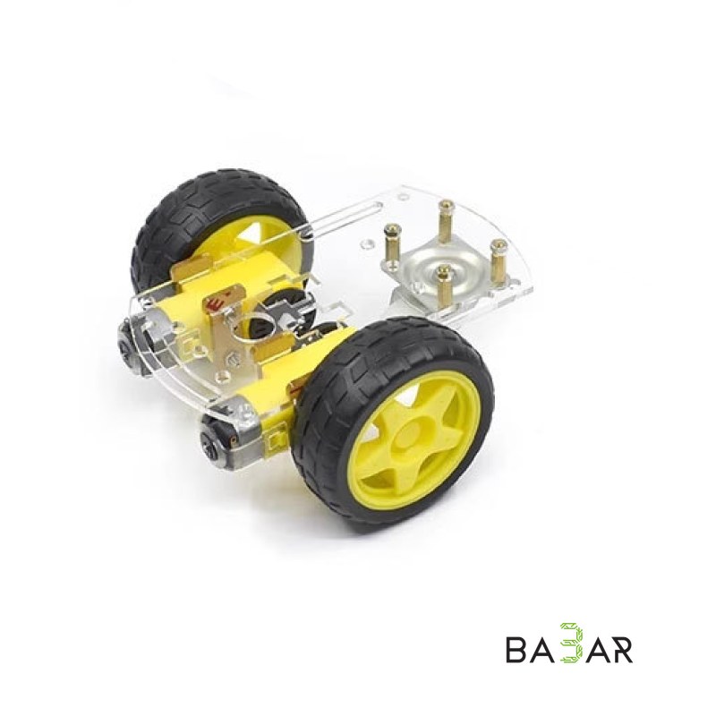 Шасси робота-автомобиля 2WD, узкая платформа, без отсека батарей
