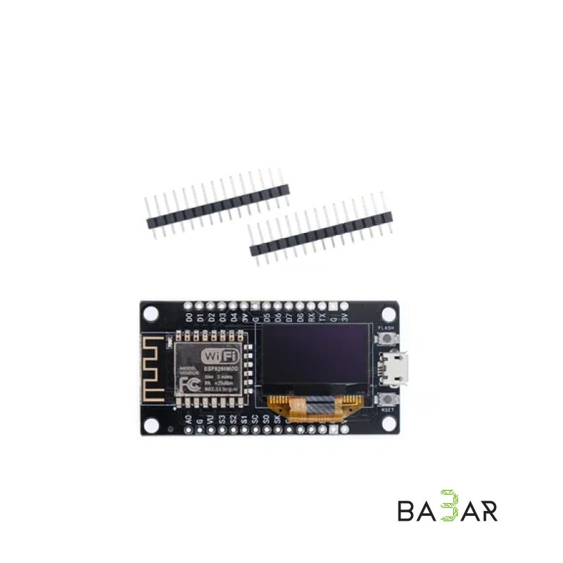 Wi-Fi контроллер ESP8266 NodeMCU с OLED-дисплеем 0.96", Type-C