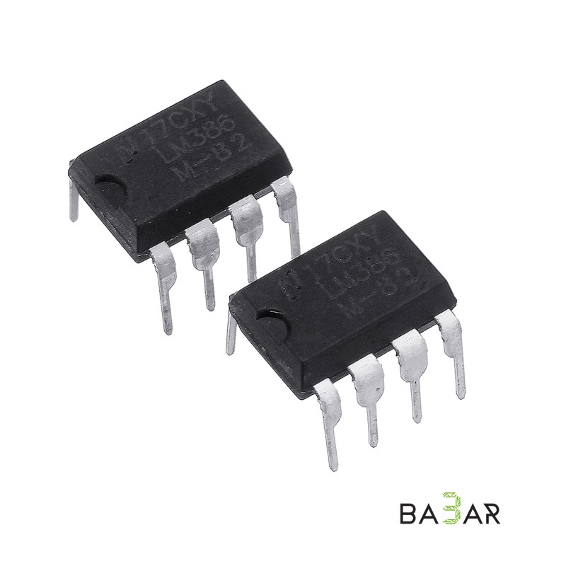Микросхема LM386 аудиоусилитель мощности, 4-12 В, до 0.7 Вт, DIP-8
