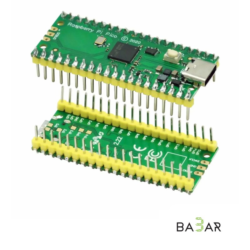 Raspberry Pi Pico на RP2040 с припаянным разъёмом Type-C